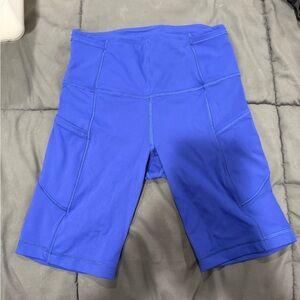 Lululemon Athletica Vibrant Blue Bike Shorts